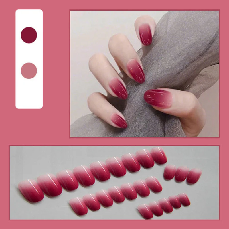 1 piece / armor piece finished product wear nail patch lotus rose red gradient nail patch removable women's Nail Tool
1 piece / armor piece finished product wear nail patch lotus rose red gradient nail patch removable women's Nail Tool