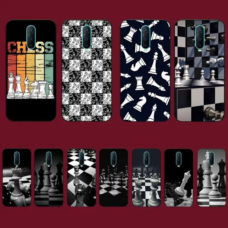 

Luxury Classic Black and white chess board Phone Case for Vivo Y91C Y11 17 19 17 67 81 Oppo A9 2020 Realme c3