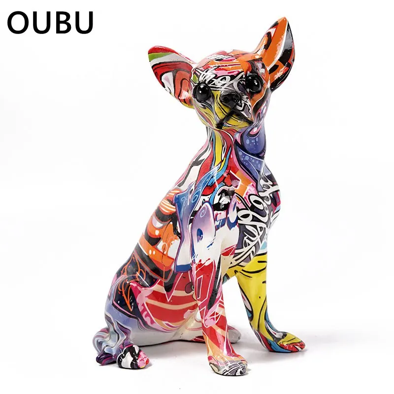 OUBU Resin Graffiti Chihuahua Dog Sculpture Animal Statue Pop Art Modern Objects Home Living Room Shelf Decoration Items Rack
OUBU Resin Graffiti Chihuahua Dog Sculpture Animal Statue Pop Art Modern Objects Home Living Room Shelf Decoration Items Rack