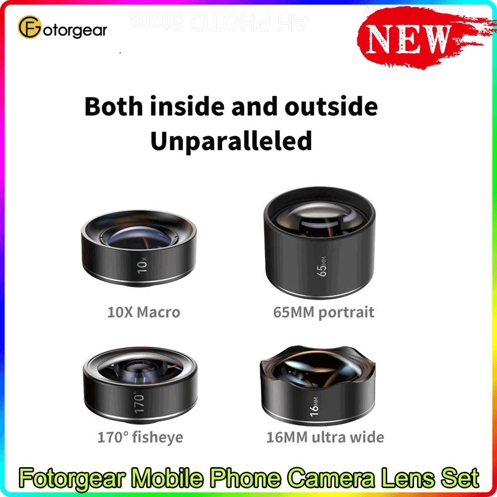 Набор линз для фотоаппарата Fotorgear мобильный телефон (10X Macro/65 мм портрет/170 ° рыбий глаз/16 мм ультра широкий объектив) для iPhone 12 iPhone 13 Series
Набор линз для фотоаппарата Fotorgear мобильный телефон (10X Macro/65 мм портрет/170 ° рыбий глаз/16 мм ультра широкий объектив) для iPhone 12 iPhone 13 Series