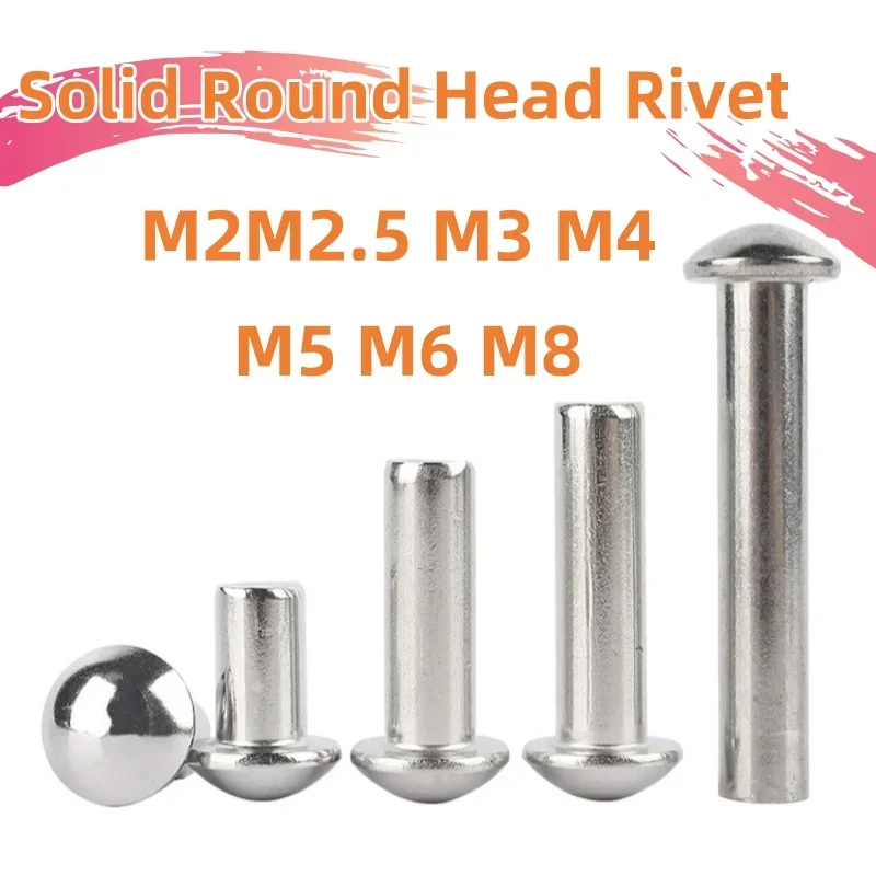 Заклепка с круглой головкой M2M2.5 M3 M4 M5 M6 M8 A2-70 Твердая заклепка с круглой головкой из нержавеющей стали 304, самозатыкающаяся заклепка 5/10/20/30/50/100 шт.
Заклепка с круглой головкой M2M2.5 M3 M4 M5 M6 M8 A2-70 Твердая заклепка с круглой головкой из нержавеющей стали 304, самозатыкающаяся заклепка 5/10/20/30/50/100 шт.