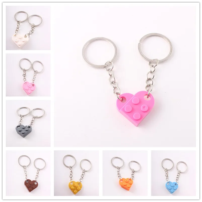Combining Two Into One Love Building Blocks Keyring Couple KeyChain Heart-Shaped Friendship Gift Can Be Split Small Ornaments 
Combining Two Into One Love Building Blocks Keyring Couple KeyChain Heart-Shaped Friendship Gift Can Be Split Small Ornaments