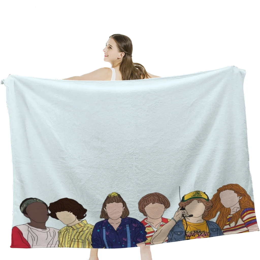 Stranger Things 3 Throw Blanket Airplane Travel Decoration Soft Warm Bedspread 
Stranger Things 3 Throw Blanket Airplane Travel Decoration Soft Warm Bedspread