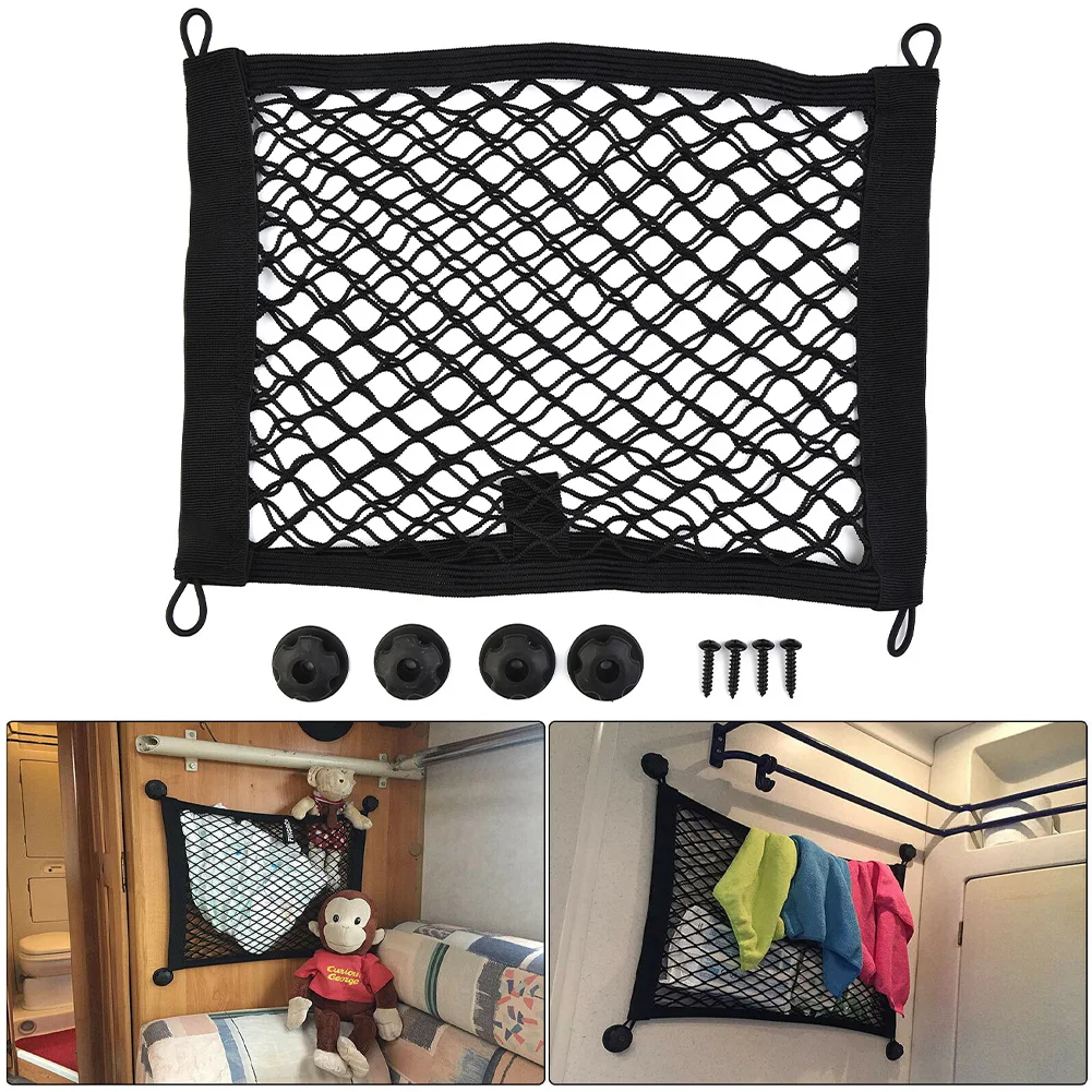 1X Car Storage Net Extra Large Elastic Storage Net For Cargo Van Motorhome Mobile Home Caravan Boat Black Plastic Camping Parts
1X Car Storage Net Extra Large Elastic Storage Net For Cargo Van Motorhome Mobile Home Caravan Boat Black Plastic Camping Parts