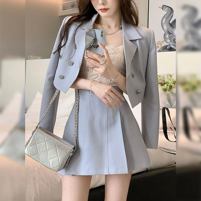 2022 Winter Blazer Two Piece Skirt Set Women Solid Elegant Casual Mini Skirt Set Female Korean Fashion Long Sleeve Chic Set New
2022 Winter Blazer Two Piece Skirt Set Women Solid Elegant Casual Mini Skirt Set Female Korean Fashion Long Sleeve Chic Set New