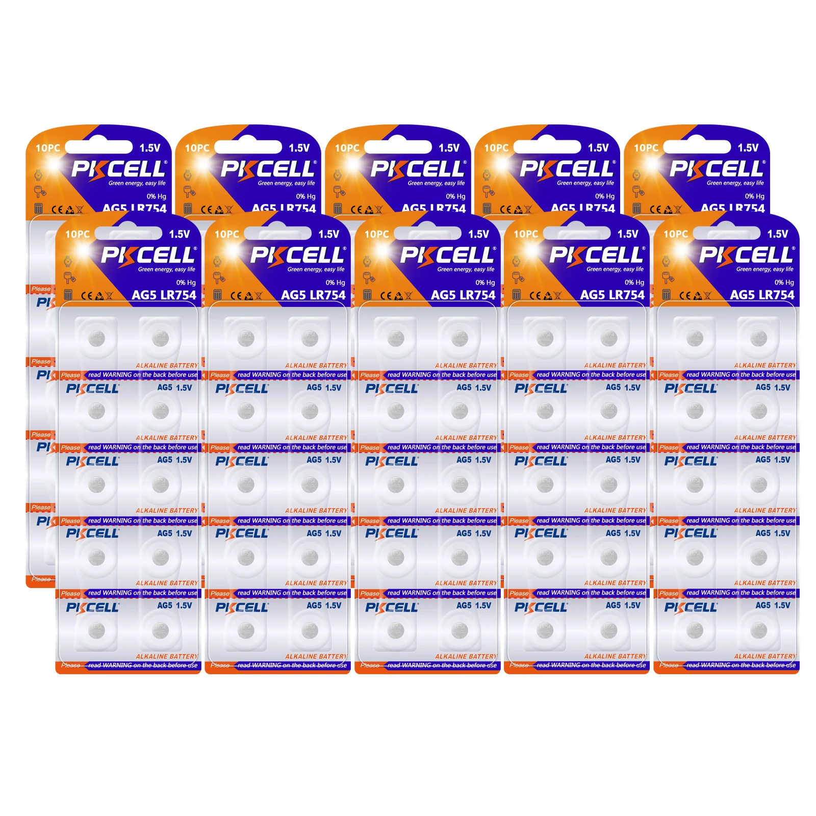 100Pcs 10Pcs/card AG5 393A LR48 LR754 754 193 SR754W SR48 Alkaline Watch Battery
100Pcs 10Pcs/card AG5 393A LR48 LR754 754 193 SR754W SR48 Alkaline Watch Battery