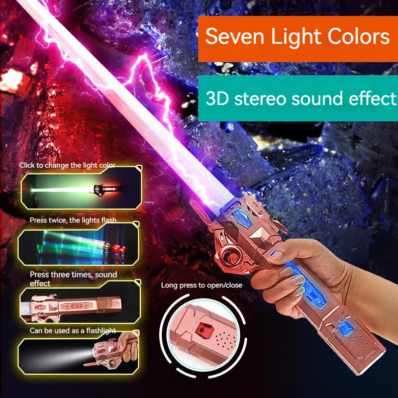 7 Colors Scalable Plastic Lightsaber Children's Luminous Toys Movie Sound Effect Cool Christmas Gifts Cosplay Atmosphere Toys
7 Colors Scalable Plastic Lightsaber Children's Luminous Toys Movie Sound Effect Cool Christmas Gifts Cosplay Atmosphere Toys