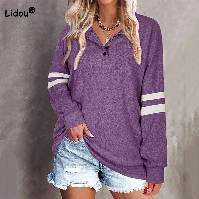 Spring Autumn New T-shirt Women Button V-Neck Striped Printing Long Batwing Sleeve Casual Loose Pullover Solid Color Top Female
Spring Autumn New T-shirt Women Button V-Neck Striped Printing Long Batwing Sleeve Casual Loose Pullover Solid Color Top Female