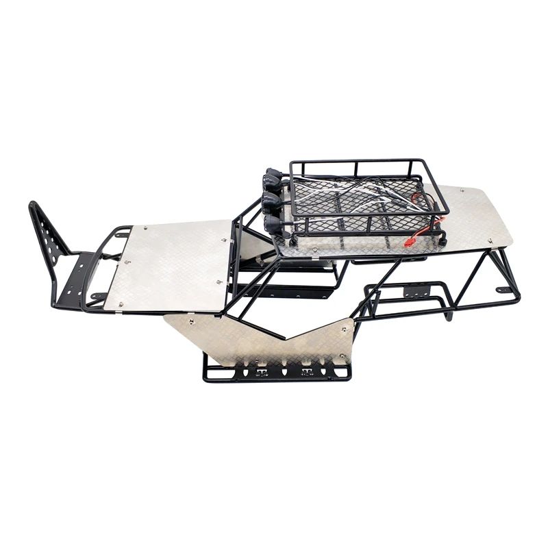 for 1/10 Scale RC Axial Wraith Metal Roll Cage Frame Body with Roof Rack and Metal Sheets Side Step,Black
for 1/10 Scale RC Axial Wraith Metal Roll Cage Frame Body with Roof Rack and Metal Sheets Side Step,Black