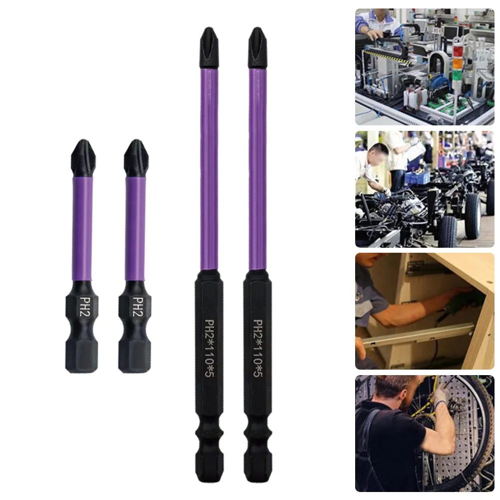 PH2 Screwdriver Screwdriver Bit 4pcs Set 50mm/110mm Alloy Steel For Electric Screwdrivers Cross Screwdriver Bit
PH2 Screwdriver Screwdriver Bit 4pcs Set 50mm/110mm Alloy Steel For Electric Screwdrivers Cross Screwdriver Bit