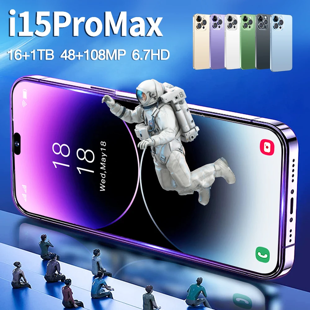 Global Version HD i15 Pro Max Smartphone 6.7 Inch Original Full Screen Phone 16GB+1TB 7800mAh Mobile Phones 4G 5G Cell Phone
Global Version HD i15 Pro Max Smartphone 6.7 Inch Original Full Screen Phone 16GB+1TB 7800mAh Mobile Phones 4G 5G Cell Phone