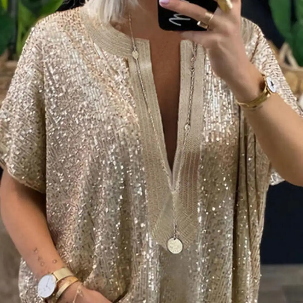 Винтажная женская футболка с блестками, свободная летняя футболка 2023, женская футболка оверсайз с коротким рукавом, серебристого и золотистого цвета
Винтажная женская футболка с блестками, свободная летняя футболка 2023, женская футболка оверсайз с коротким рукавом, серебристого и золотистого цвета