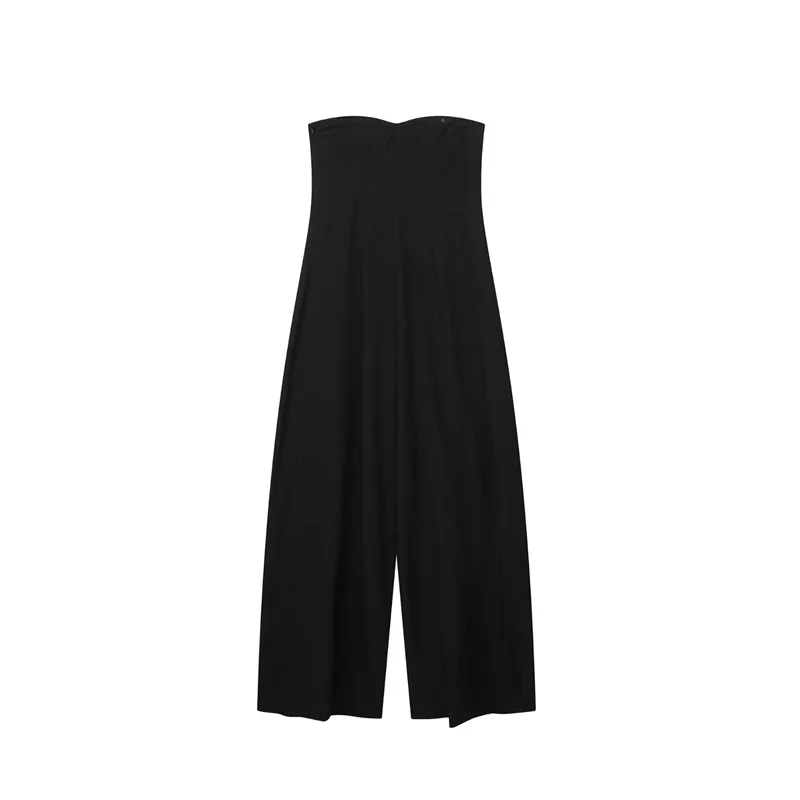 TRAF Women Black Strapless Jumpsuit Straight Neckline Front Pleat Detail Zipper Trousers Extra Wide Leg Jumpsuit Summer New
TRAF Women Black Strapless Jumpsuit Straight Neckline Front Pleat Detail Zipper Trousers Extra Wide Leg Jumpsuit Summer New