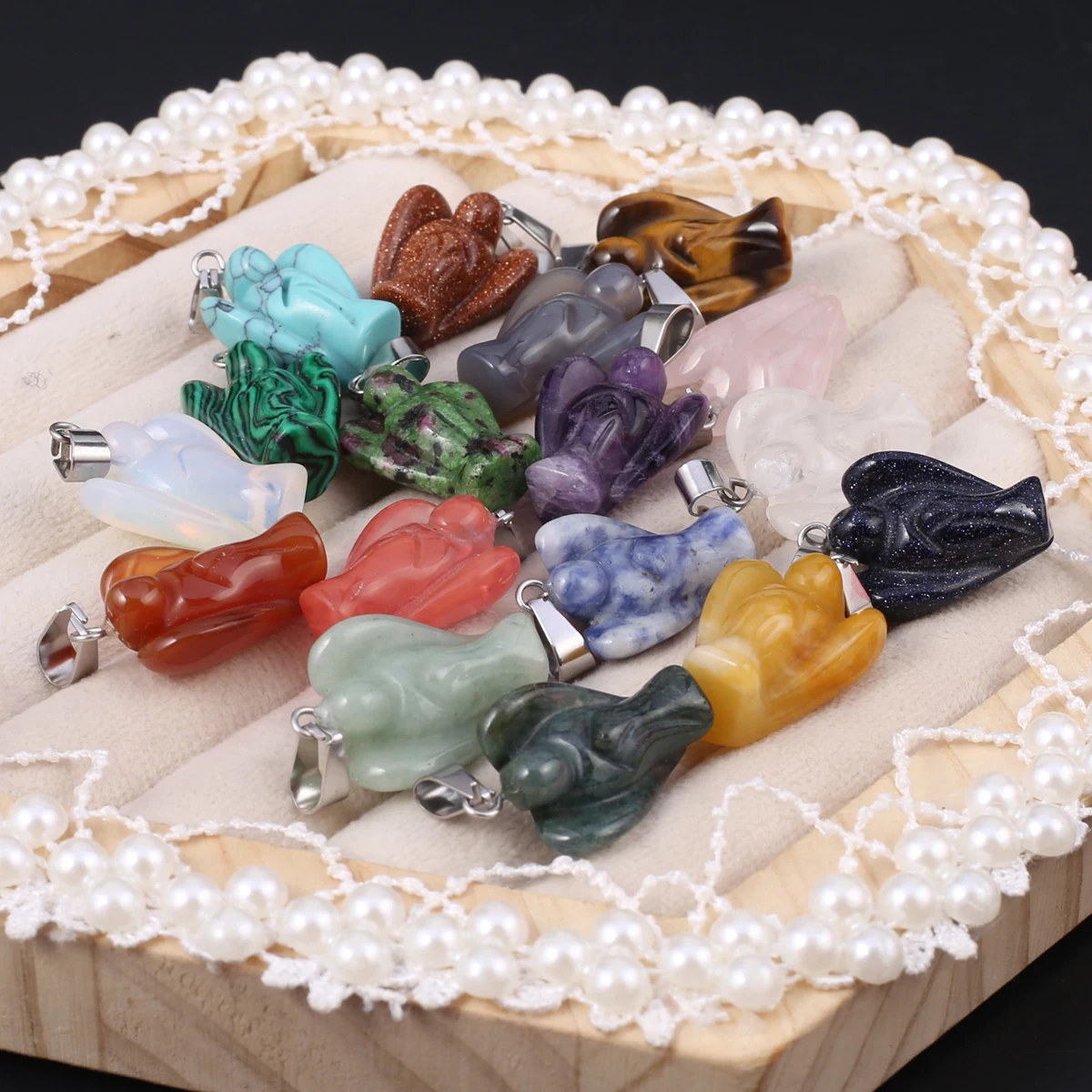 Natural Stone Pendant Angel Shape Gemstone Exquisite Charms for Jewelry Making DIY Earring Necklace Bracelet Earring Accessories
Natural Stone Pendant Angel Shape Gemstone Exquisite Charms for Jewelry Making DIY Earring Necklace Bracelet Earring Accessories