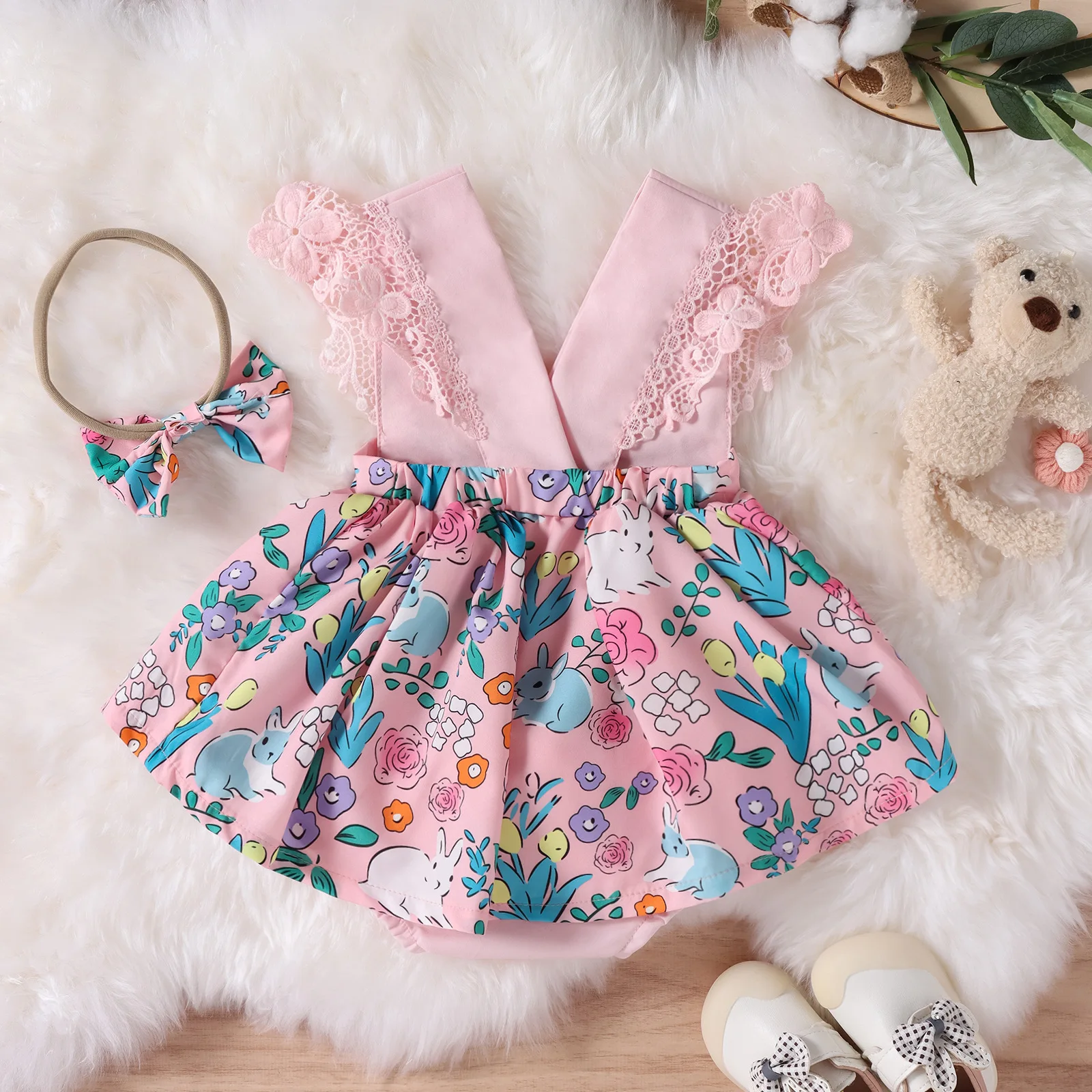 Baby Girl Clothes Bodysuit For Newborns Infant Flying Sleeve Rabbit Print Romper Toddler Cute Casual Outfits Jumpsuit For Kids
Baby Girl Clothes Bodysuit For Newborns Infant Flying Sleeve Rabbit Print Romper Toddler Cute Casual Outfits Jumpsuit For Kids