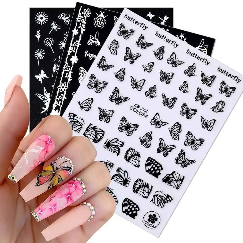 1pc Manicure Black White Transfer Nail Foils 3D Nail Sticker Butterfly Nails Decals Nail Art Decoration Flower Nail Sticker
1pc Manicure Black White Transfer Nail Foils 3D Nail Sticker Butterfly Nails Decals Nail Art Decoration Flower Nail Sticker