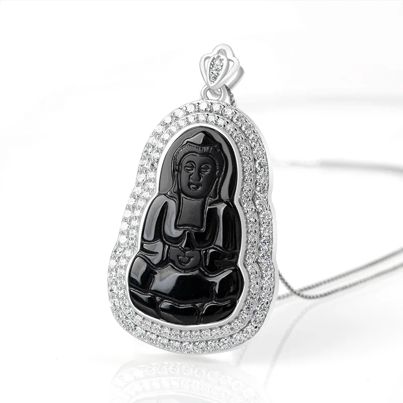 Burmese Jade Guanyin Pendant Gift Talismans Natural Gifts for Women Men Designer Necklace Charm Real Jadeite 925 Silver Black
Burmese Jade Guanyin Pendant Gift Talismans Natural Gifts for Women Men Designer Necklace Charm Real Jadeite 925 Silver Black