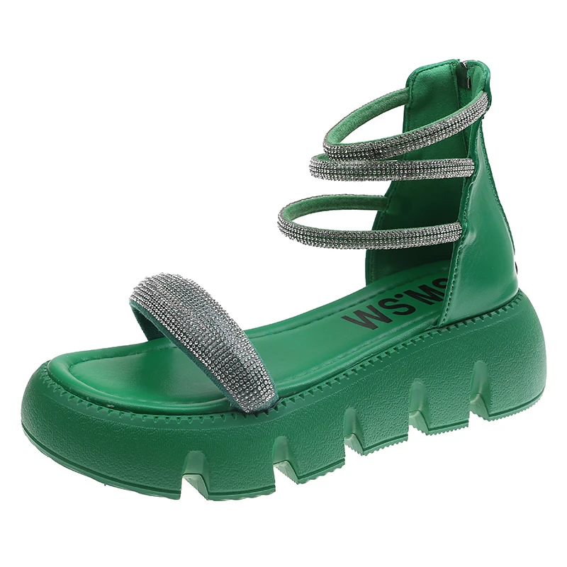 Summer Sandals For Women Beach Casual Shoes Zip Round Toe Rhinestone Ankle Strap Sequined Platform Female Wild Fashion Roman
Summer Sandals For Women Beach Casual Shoes Zip Round Toe Rhinestone Ankle Strap Sequined Platform Female Wild Fashion Roman