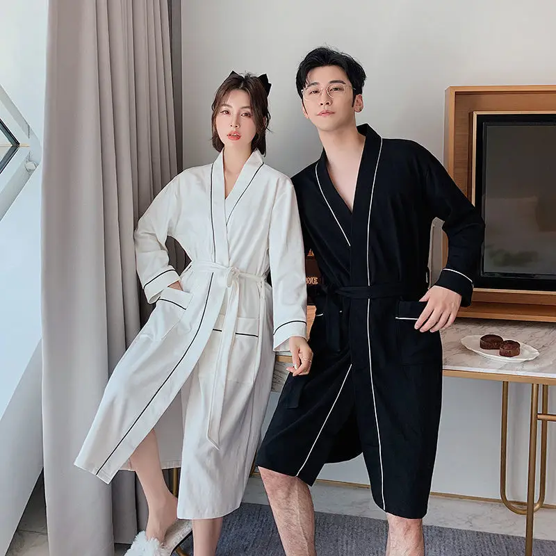 Fashion Robe Hotel Couple Bathrobe Men and Women Absorbent Nightwear Spring and Summer New Style Bathrobe Lounge Negligee W66
Fashion Robe Hotel Couple Bathrobe Men and Women Absorbent Nightwear Spring and Summer New Style Bathrobe Lounge Negligee W66