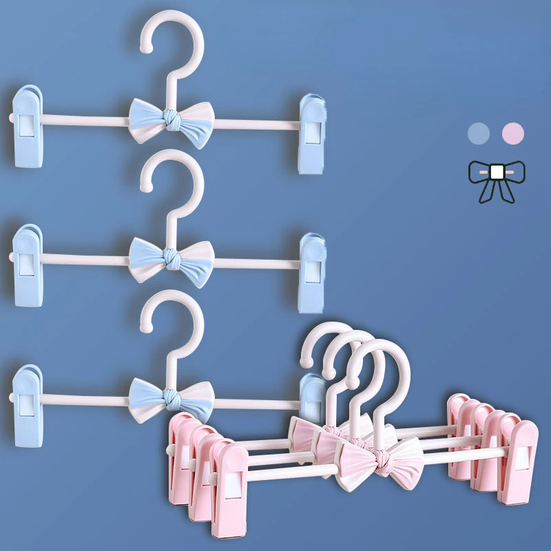 Plastic Traceless Clothes Hanger Children's Bow Telescopic Pants Rack Pants Clip Baby's Non Slip Household Clothes Hanger
Plastic Traceless Clothes Hanger Children's Bow Telescopic Pants Rack Pants Clip Baby's Non Slip Household Clothes Hanger