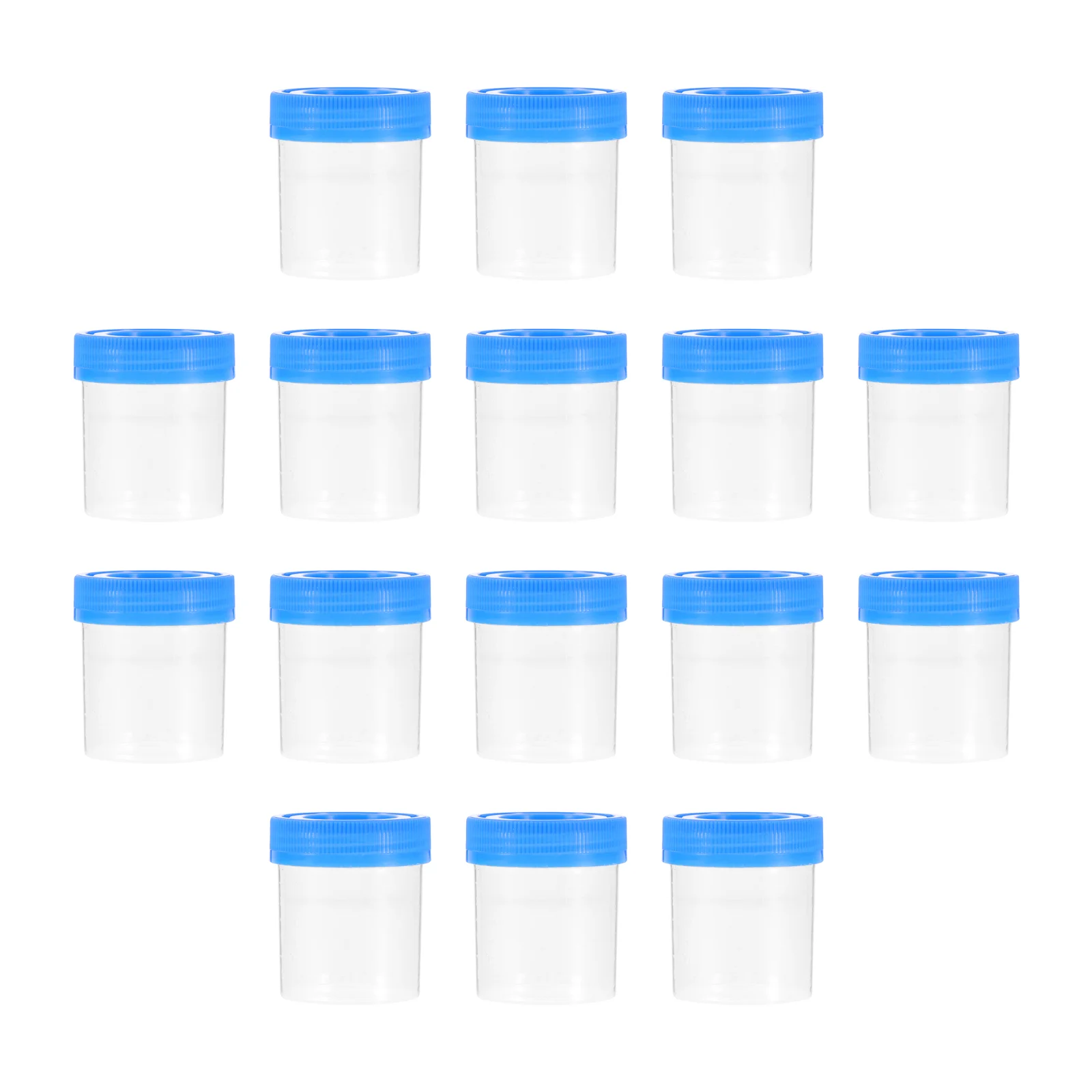 

30 Pcs Disposable Sputum Cup Medical Scale Plastic Container Fecal Urine Specimen Lid Cups Sample Covers