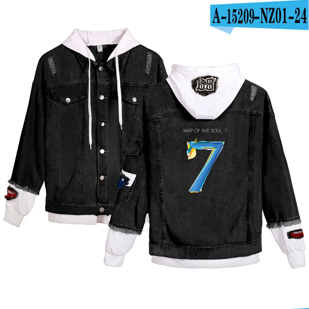 Arrival bangtan Denim Jacket Map Of the soul 7 Fake two pieces Coat Men/Women Fashion Jacket Hip Hop Kpop Hoodies bangtan Boys
Arrival bangtan Denim Jacket Map Of the soul 7 Fake two pieces Coat Men/Women Fashion Jacket Hip Hop Kpop Hoodies bangtan Boys