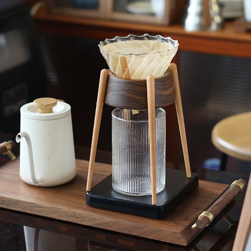 Solid wood hand-washed coffee cup holder coffee filter drip holder V60 hand-washed coffee appliance
Solid wood hand-washed coffee cup holder coffee filter drip holder V60 hand-washed coffee appliance