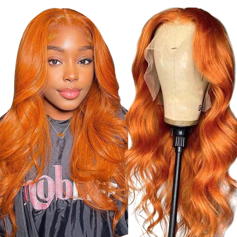 Orange Ginger Lace Front Wig Human Hair 13x4 Body Wave Lace Front Wig Pre Plucked Colored Humana Hair Wigs For Women 30 32 Inch
Orange Ginger Lace Front Wig Human Hair 13x4 Body Wave Lace Front Wig Pre Plucked Colored Humana Hair Wigs For Women 30 32 Inch