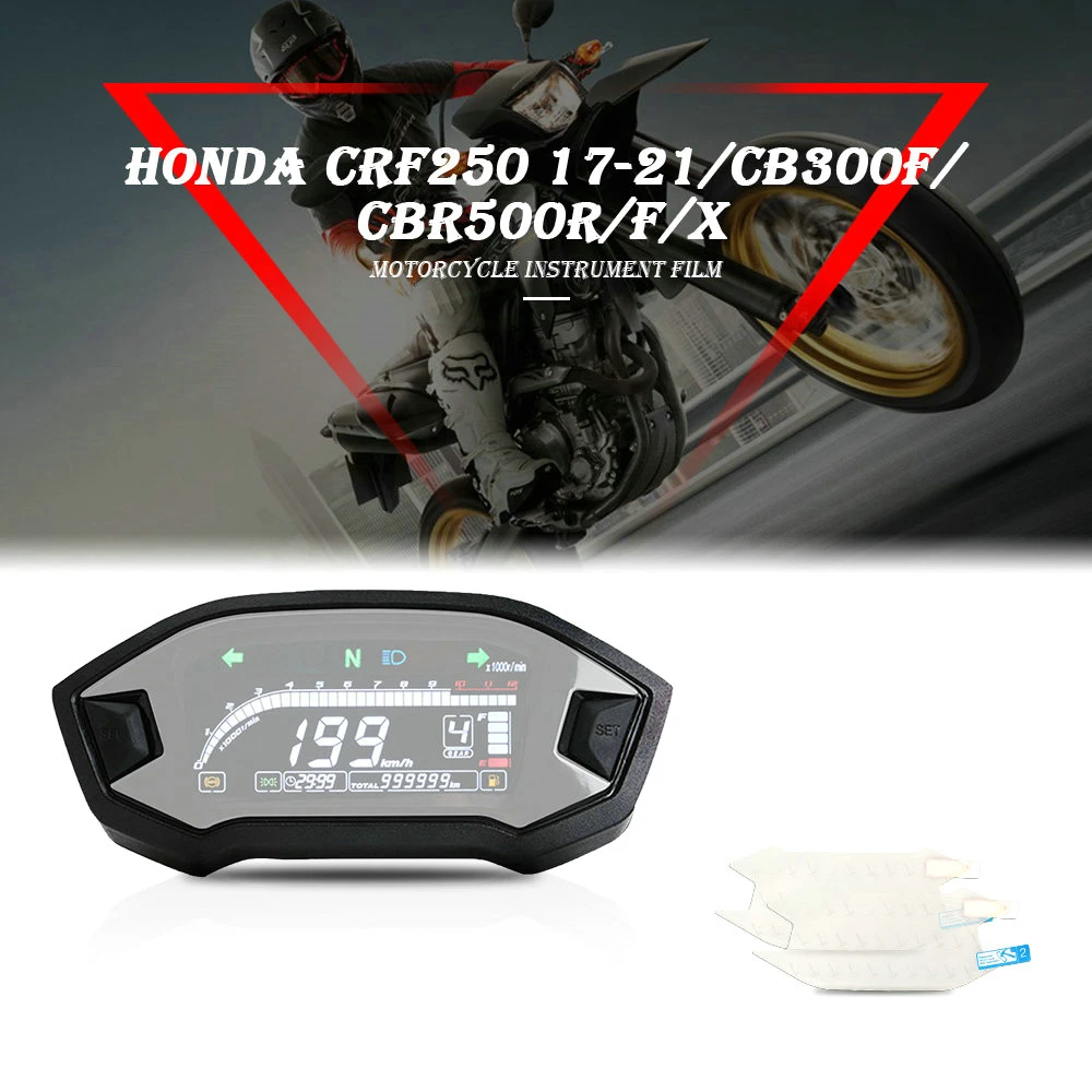2 комплекта пленка спидометра для экрана приборной панели для HONDA CRF250 CB300F CBR500R/F/X
2 комплекта пленка спидометра для экрана приборной панели для HONDA CRF250 CB300F CBR500R/F/X