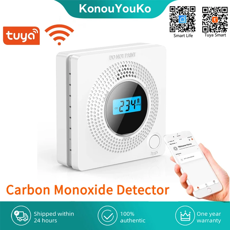 Датчик газа Tuya Wi-Fi со светодиодсветодиодный подсветкой, цифровой детектор монооксида углерода, охранная система, сигнализация 85 дБ, голосов...
Датчик газа Tuya Wi-Fi со светодиодсветодиодный подсветкой, цифровой детектор монооксида углерода, охранная система, сигнализация 85 дБ, голосов...