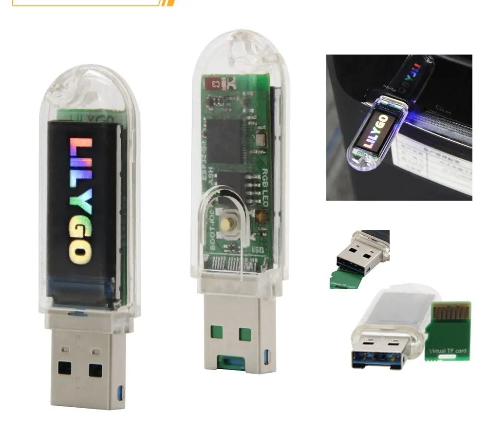 T-Dongle-S3 ESP32-S3 Development Board With Screen Dongle 0.96 inch ST7735 LCD Display Support WiFi Bluetooth TF Card LILYGO
T-Dongle-S3 ESP32-S3 Development Board With Screen Dongle 0.96 inch ST7735 LCD Display Support WiFi Bluetooth TF Card LILYGO
