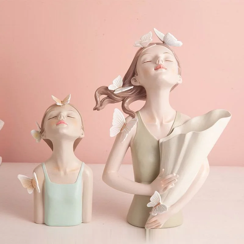 Resin Butterfly Figurine Bouquet Girl Ornaments Sculpture Statue Gifts Living Room TV Cabinet Flower Vase Arrangement Home Decor
Resin Butterfly Figurine Bouquet Girl Ornaments Sculpture Statue Gifts Living Room TV Cabinet Flower Vase Arrangement Home Decor