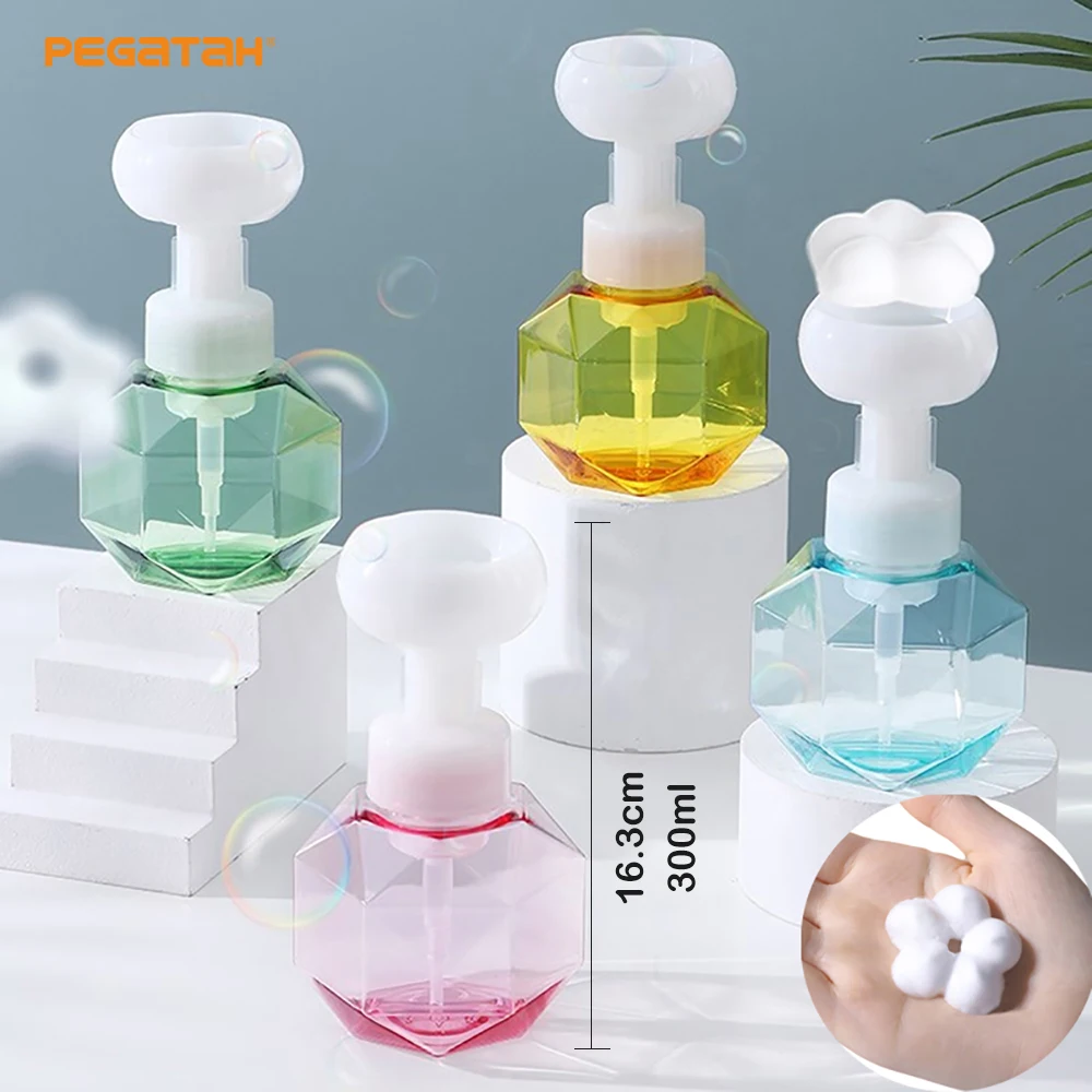 300ml Liquid Soap Dispenser Foaming Pump Flower Shape Foam Bottle Portable Sanitizer Bottles Shower Gel Bathroom Accessories
300ml Liquid Soap Dispenser Foaming Pump Flower Shape Foam Bottle Portable Sanitizer Bottles Shower Gel Bathroom Accessories