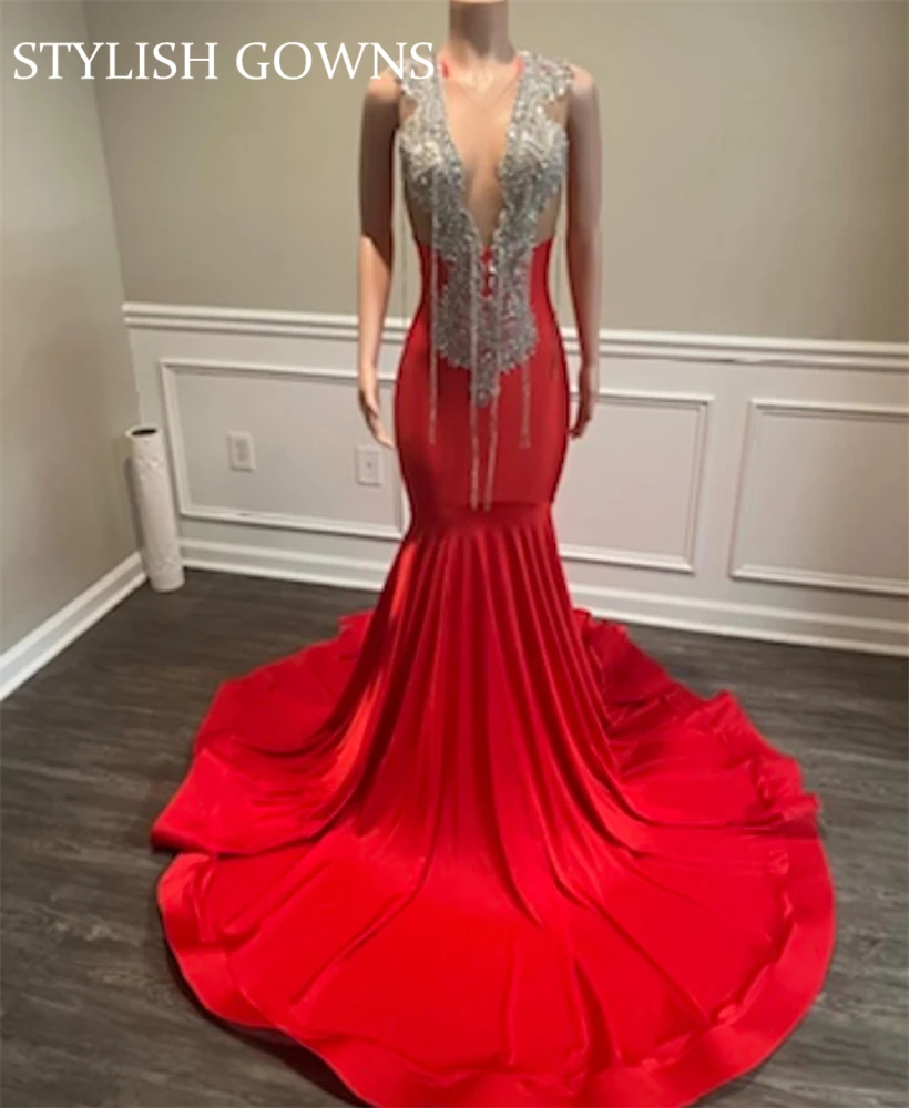 Red Sheer O Neck Long Prom Gowns For Black Girls 2023 Sparkly Beaded Crystal Birthday Party Dresses Tassel Evening Gown Mermaid
Red Sheer O Neck Long Prom Gowns For Black Girls 2023 Sparkly Beaded Crystal Birthday Party Dresses Tassel Evening Gown Mermaid