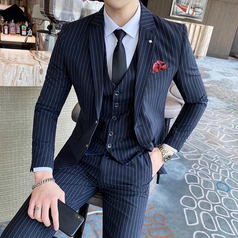 Men's Suits & Blazers Brand Men 3 Piece Suit Jacket Pant Vest / 2022 Business Slim Sets Wedding Dress Mens Plaid Formal Wear
Men's Suits & Blazers Brand Men 3 Piece Suit Jacket Pant Vest / 2022 Business Slim Sets Wedding Dress Mens Plaid Formal Wear