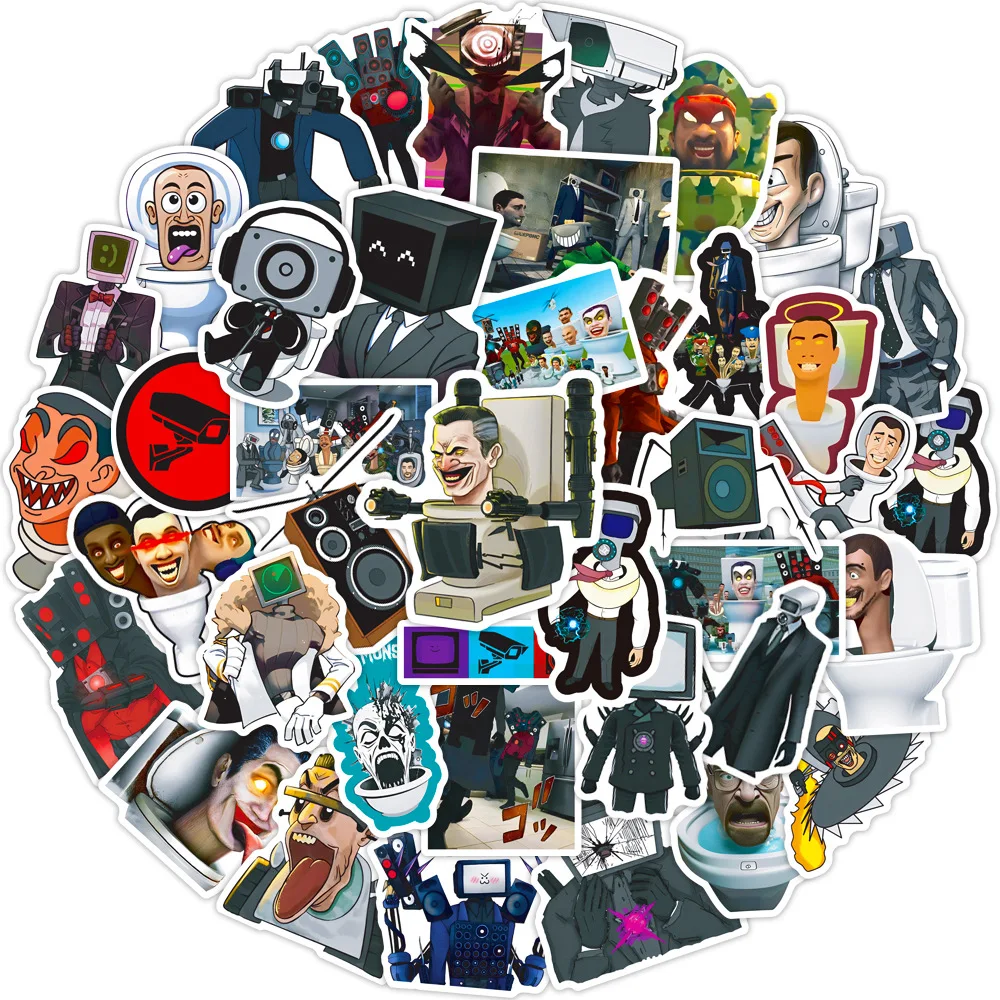 10/30/50PCS Skibidi Toilet Funny Game Stickers Cartoon DIY Bike Travel Luggage Guitar Laptop Waterproof Cool Graffiti Sticker
10/30/50PCS Skibidi Toilet Funny Game Stickers Cartoon DIY Bike Travel Luggage Guitar Laptop Waterproof Cool Graffiti Sticker