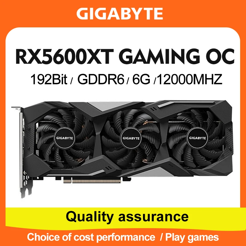 GIGABYTE RX5600 XT GAMING OC 6G Gddr6 192 bit placa gráfica do computador do desktop
GIGABYTE RX5600 XT GAMING OC 6G Gddr6 192 bit placa gráfica do computador do desktop