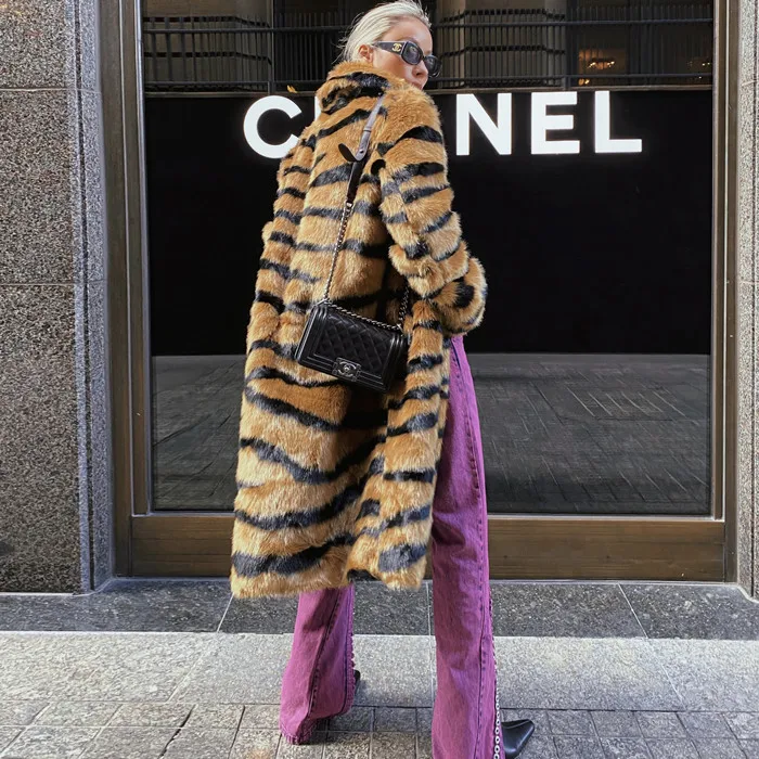 Женская леопардовая куртка из искусственного меха зимняя теплая плюшевая модная