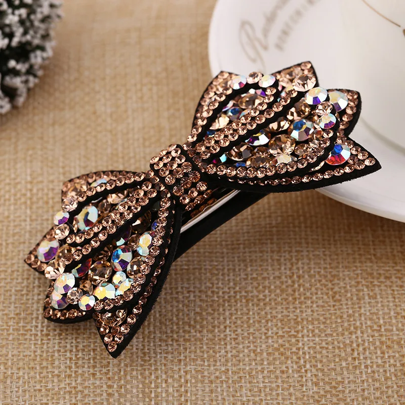 Korean Style New Girl Colorful Rhinestone Inlaid Hairpin Simple Bow Headdress Hair Clip for Women Fashion Hair Accessories
Korean Style New Girl Colorful Rhinestone Inlaid Hairpin Simple Bow Headdress Hair Clip for Women Fashion Hair Accessories
