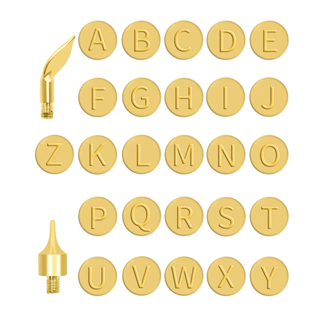 28pcs Wood Burning Embossing Kit with 26 English Letters Carving Pyrography Pen Tips Stencil Soldering Iron Tip for Woodworking
28pcs Wood Burning Embossing Kit with 26 English Letters Carving Pyrography Pen Tips Stencil Soldering Iron Tip for Woodworking