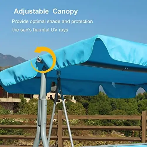 Person Outdoor Weather Resistant Glider Swing Hammock Chair w/Utility Tray & Sunshade Canopy for , Garden, Deck, or Pool, G Mos
Person Outdoor Weather Resistant Glider Swing Hammock Chair w/Utility Tray & Sunshade Canopy for , Garden, Deck, or Pool, G Mos