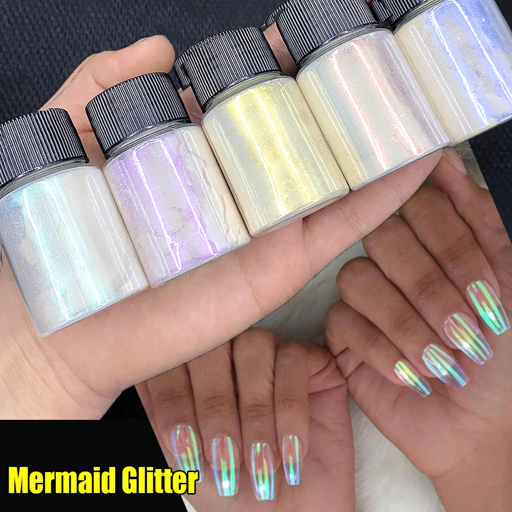 10G Mermaid Glitter Chrome Nail Powder Holographic Nail Glitter Aurora Pigment Powder for Nails Dip Powder DIY Nail Supplies
10G Mermaid Glitter Chrome Nail Powder Holographic Nail Glitter Aurora Pigment Powder for Nails Dip Powder DIY Nail Supplies