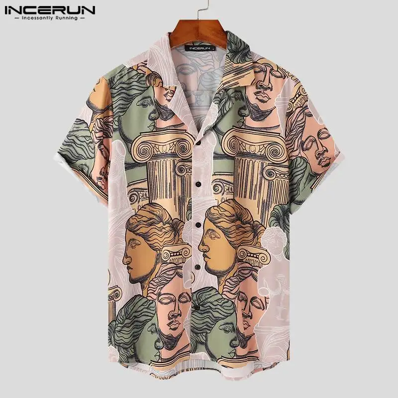 Fashion Casual Style Tops INCERUN Handsome Men Retro Ethnic Print Pattern Blouse Stylish Comfortable Short-sleeved Shirts S-5XL
Fashion Casual Style Tops INCERUN Handsome Men Retro Ethnic Print Pattern Blouse Stylish Comfortable Short-sleeved Shirts S-5XL