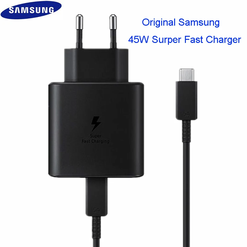 Original Samsung Fast Charger 45W Quick Adapter Type C Cable for Samsung GALAXY Note 10 20 S20 Plus S20 Ultra S21 A71 A80 A91
Original Samsung Fast Charger 45W Quick Adapter Type C Cable for Samsung GALAXY Note 10 20 S20 Plus S20 Ultra S21 A71 A80 A91