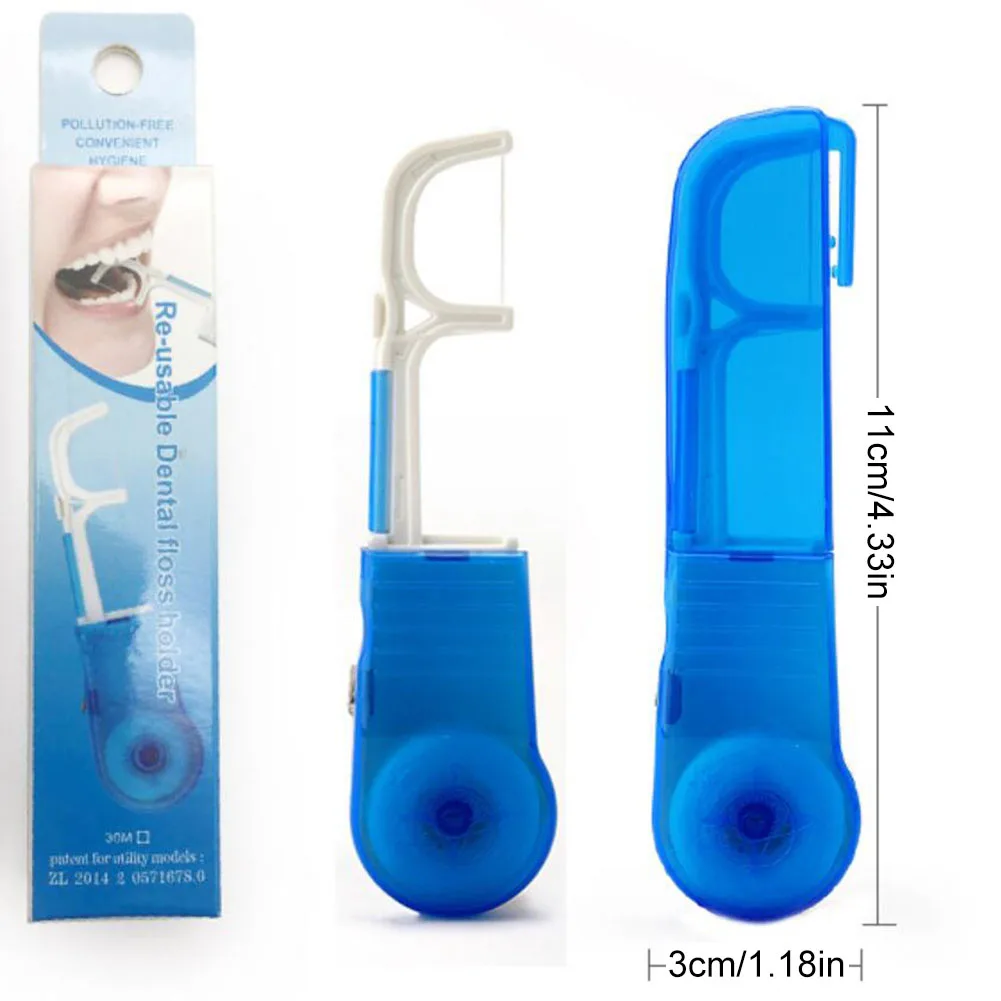 Dental Floss Oral Cleaning Reusable Dental Floss Holder with 1 Roll Dental Floss Pick(98.4 Inch) for Replacement Oral Care Tool
Dental Floss Oral Cleaning Reusable Dental Floss Holder with 1 Roll Dental Floss Pick(98.4 Inch) for Replacement Oral Care Tool
