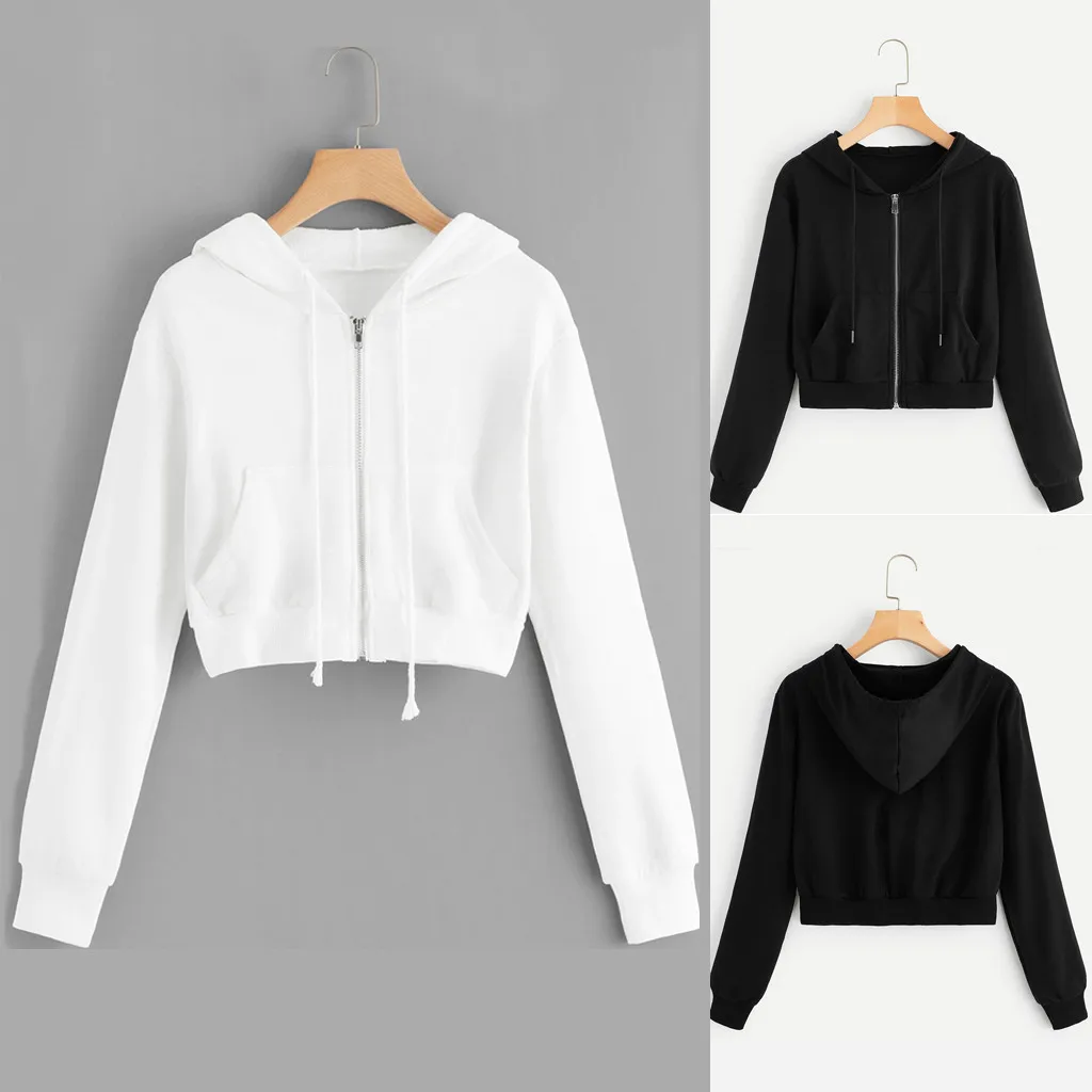 Harajuku Hoodie Cropped Sweatshirt Women Solid Long Sleeve Pocket Shirt Streetwear Casual Drawstring Zipper Hoodies Sweatshirt
Harajuku Hoodie Cropped Sweatshirt Women Solid Long Sleeve Pocket Shirt Streetwear Casual Drawstring Zipper Hoodies Sweatshirt