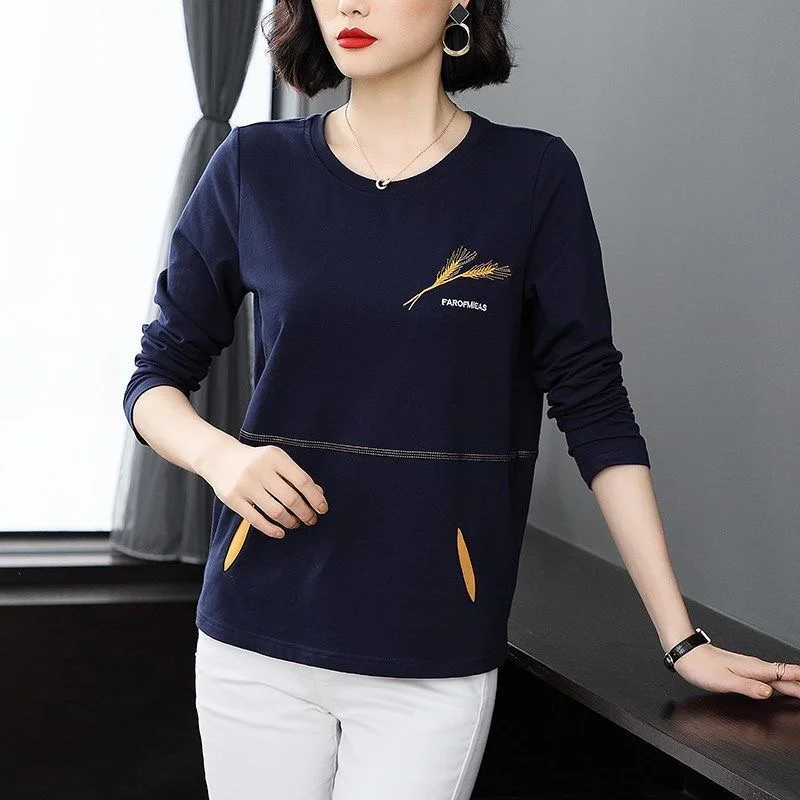 2022 Spring New Fashion T Shirt Woman O Neck Long Sleeve T-shirt Women Shirt Top Woman Korean Style Plus Size Shirt
2022 Spring New Fashion T Shirt Woman O Neck Long Sleeve T-shirt Women Shirt Top Woman Korean Style Plus Size Shirt