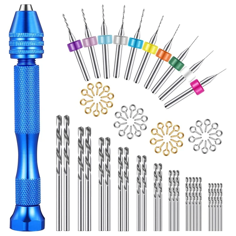 Hand Drill Set, Pin Vise Hand Drillmini Twist Drill Bits, PCB Mini Drill Bits And Eye Screw Pins For Keychain Making
Hand Drill Set, Pin Vise Hand Drillmini Twist Drill Bits, PCB Mini Drill Bits And Eye Screw Pins For Keychain Making