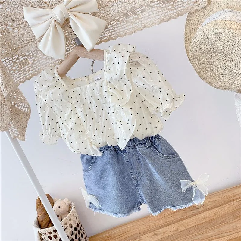 Toddler Ruffles Top Jeans Shorts Children's Sets Summer Girls Sweet Sets Baby Kids Beach Birthday Korea Beach Girl Cute Vacation
Toddler Ruffles Top Jeans Shorts Children's Sets Summer Girls Sweet Sets Baby Kids Beach Birthday Korea Beach Girl Cute Vacation