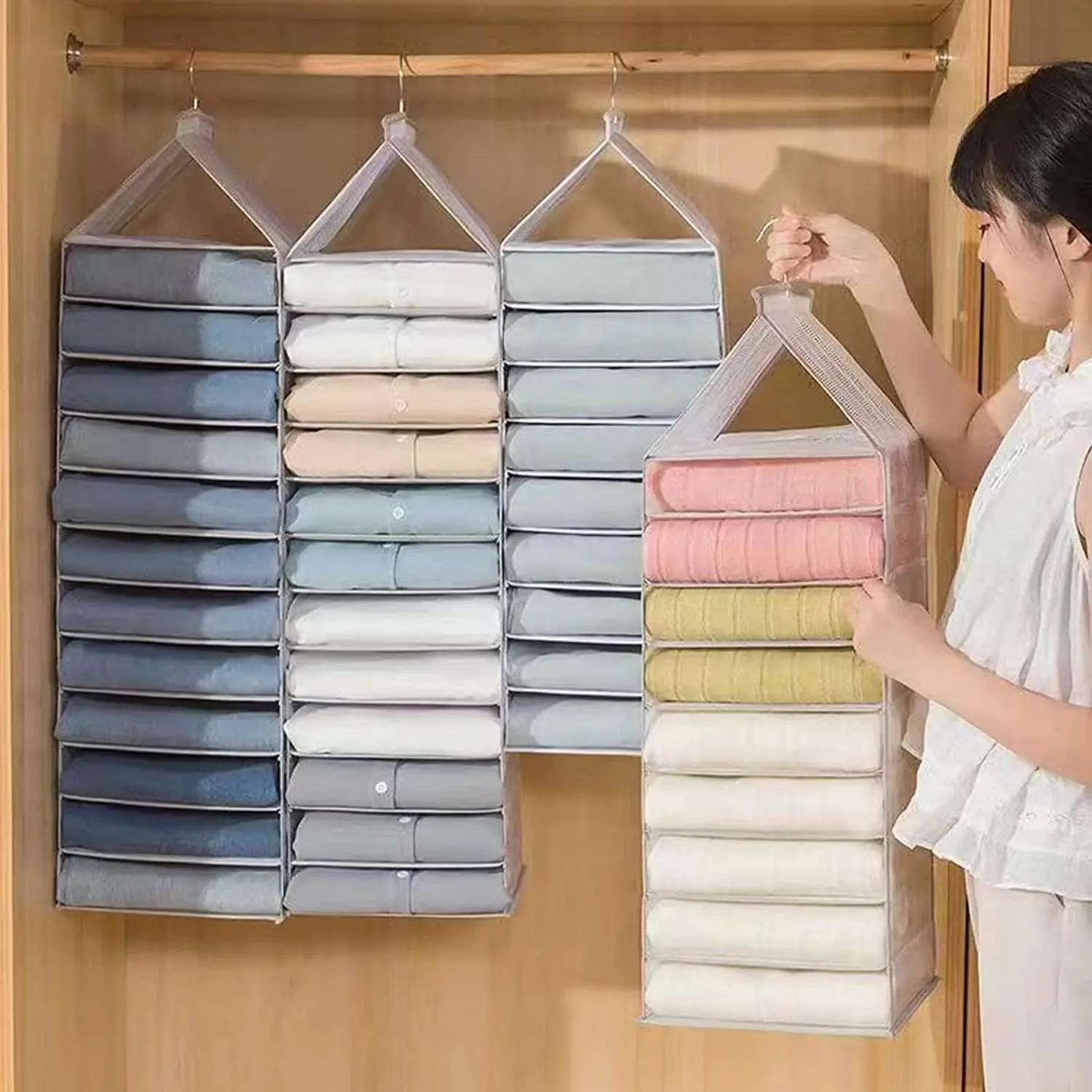 Wardrobe Hanging Clothes Organizer Cabinet Pants Storage Bag Hanging Closet Organizer For Clothes Underwear Storage Organizer
Wardrobe Hanging Clothes Organizer Cabinet Pants Storage Bag Hanging Closet Organizer For Clothes Underwear Storage Organizer